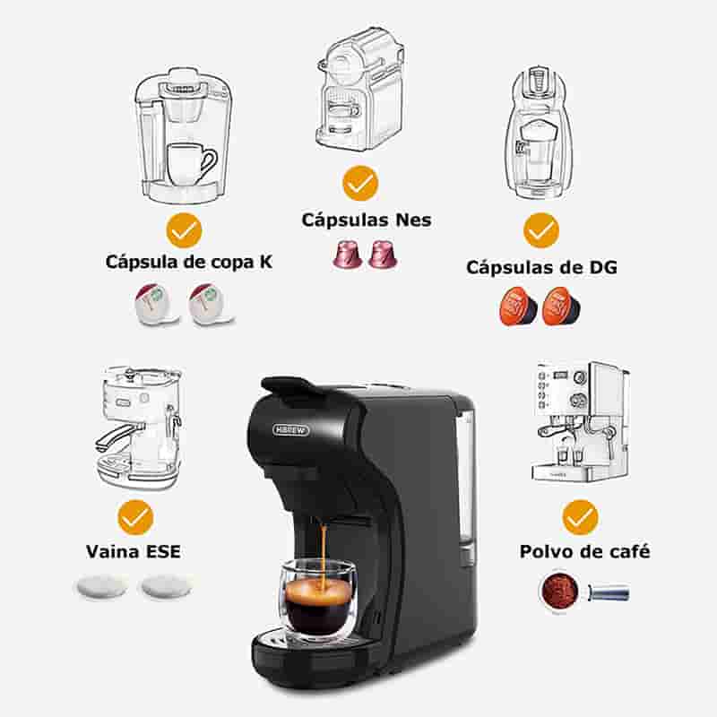 HiBREW H1A 220V Kompakte Multi-Kapsel-Espressomaschine Heiß- & Kaltextraktion