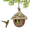 Birds Hanging Grass Huts Charming Decorative Hummingbird Nest House For Garden Patio Lawn Decor