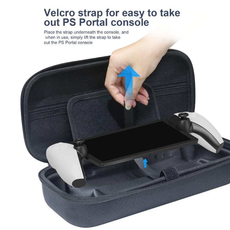 Storage Bag Travel Case for PS Portal Anti-Scratch Waterproof Game Machine Host Handbag Protector Case with Inner Pocket