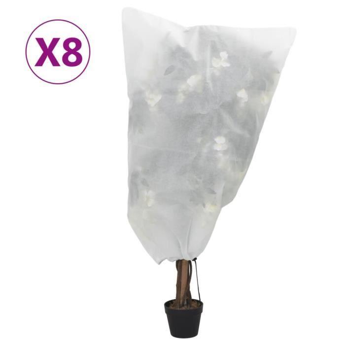VidaXL Housses de protection pour plantes avec cordon de serrage 8 pcs 3203515