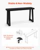 140 Cm Console Table, Modern Desk Behind the Couch, Wooden Rectangle Entrance Desk, Narrow Long Sofa Table Accent Stand, Ideal for Hallway, Bedroom,