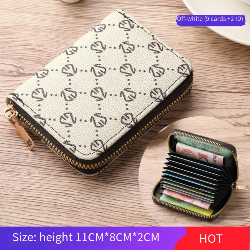 European and American style card bag for women, multi-slot, exquisite, high-end, compact ID bag, large-capacity driver's license