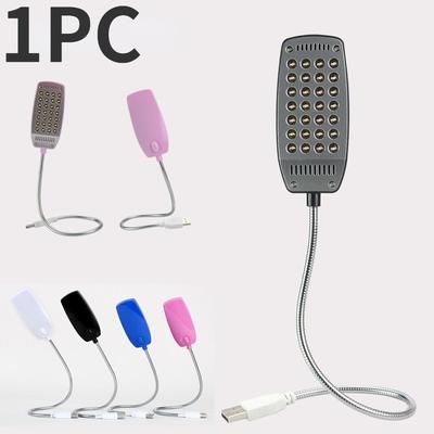 1PC Lâmpada de leitura LED USB Luz de livro Ultra brilhante flexível para laptop Notebook PC Computador