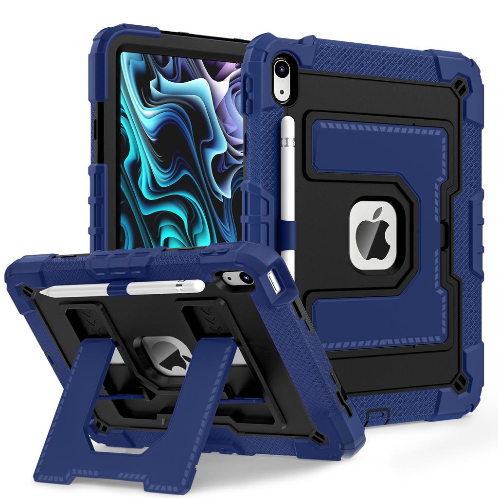 For iPad (2025)/iPad 10.9 (2022) Tablet Case with Kickstand Anti Drop PC+Silicone Cover