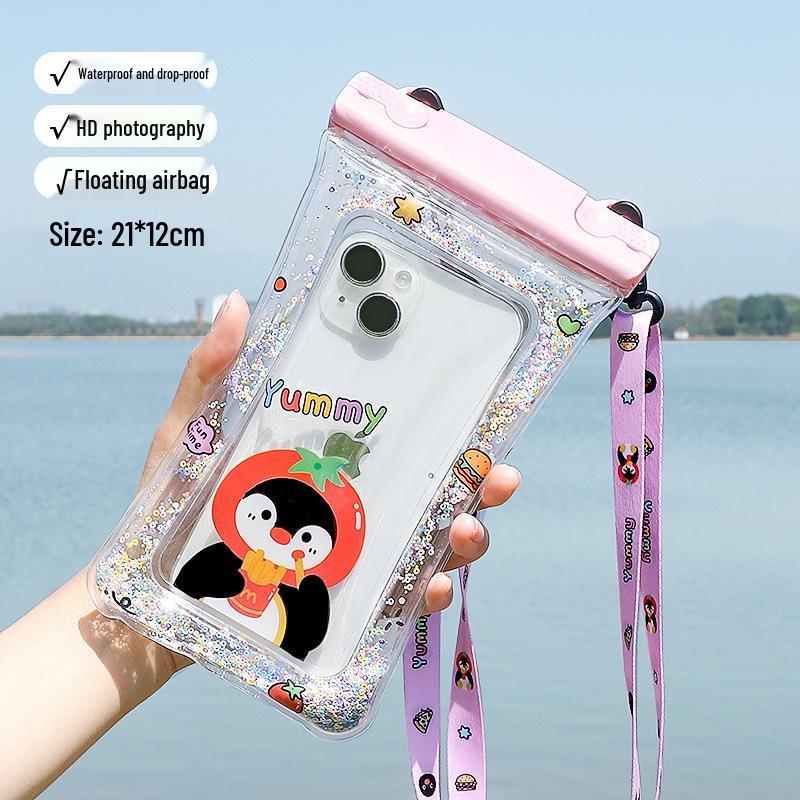 Universal Waterproof Phone Bag for Rafting and Diving with Touch Screen Access - Ideal for Takeaway Riders