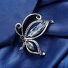 Yousheng Butterfly Brooch Dazzling Rhinestone Inlay Zinc Alloy Pin Suits Coats Sweaters Scarves Badge Outfit