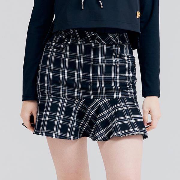 Henry Stuart Women'S Checked Mermaid Skirt Black