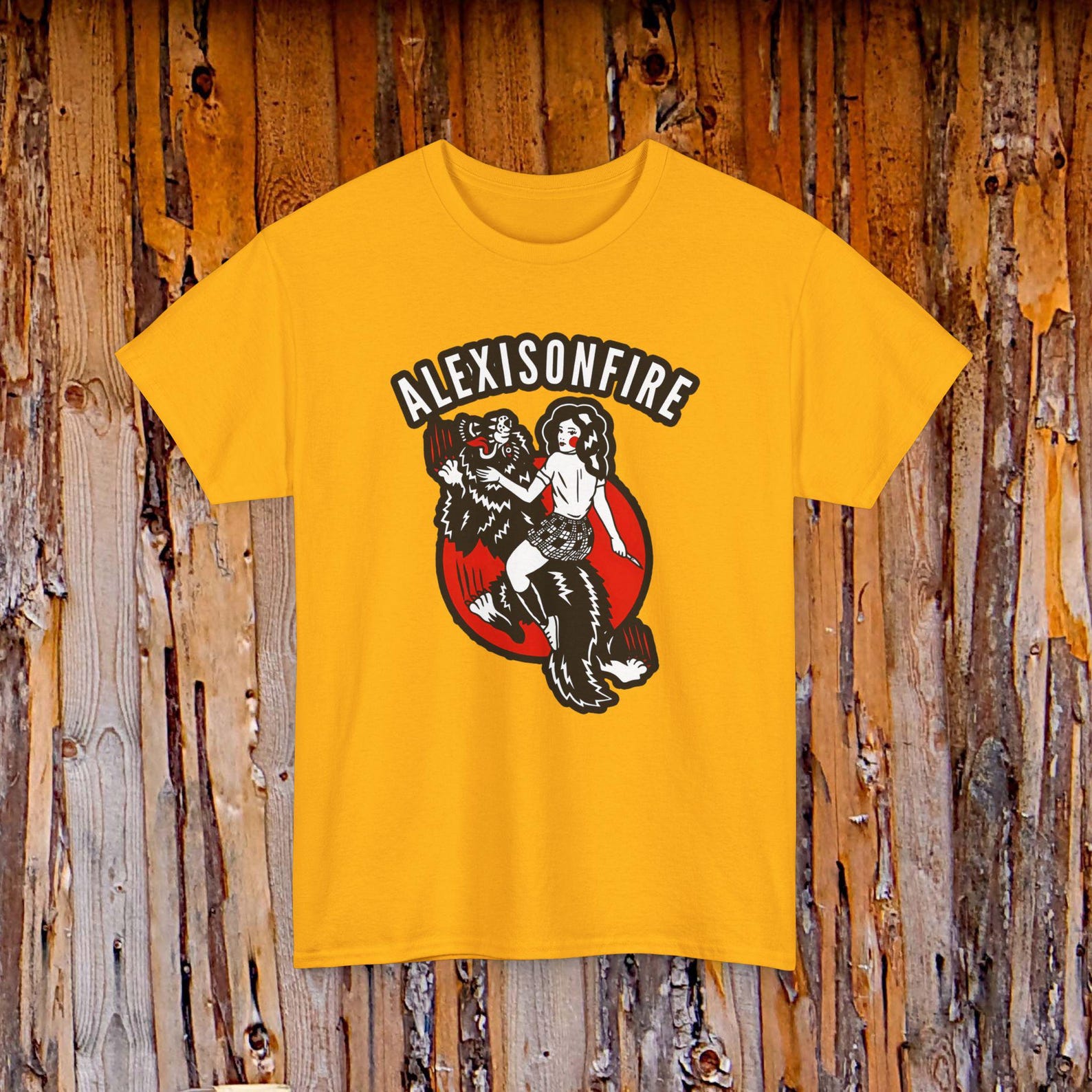 ALEXISONFIRE Hard Rock Band Logo Tee | Music Shirt S