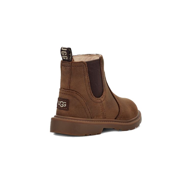 UGG Bolden Weather Comfortable Warm Zipper Chelsea Boots Kids Boots Brown 1112455T-WAL