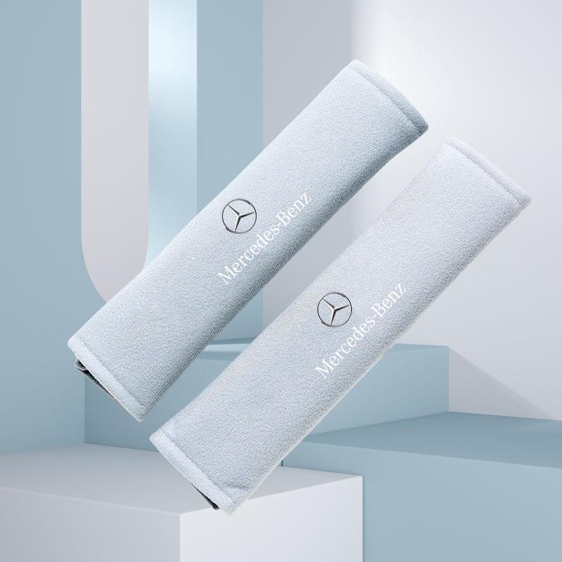 WJP1 2Pcs for Mercedes Benz AMG W204 W203 W212 W211 W124 W210 GLC GLE E CLA GLA Car Seat Belt Protection Shoulder Pad Covers