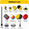 Electric Drill Multi-Cleaning Brush Head for Household, Kitchen, Bathroom, Car, and Carpet with Long Handle