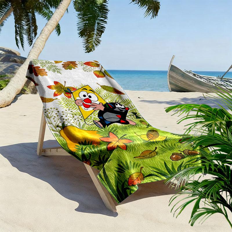 Krtek Beach Towel, Large Soft Quick Dry Towel for Beach Camping Swimming