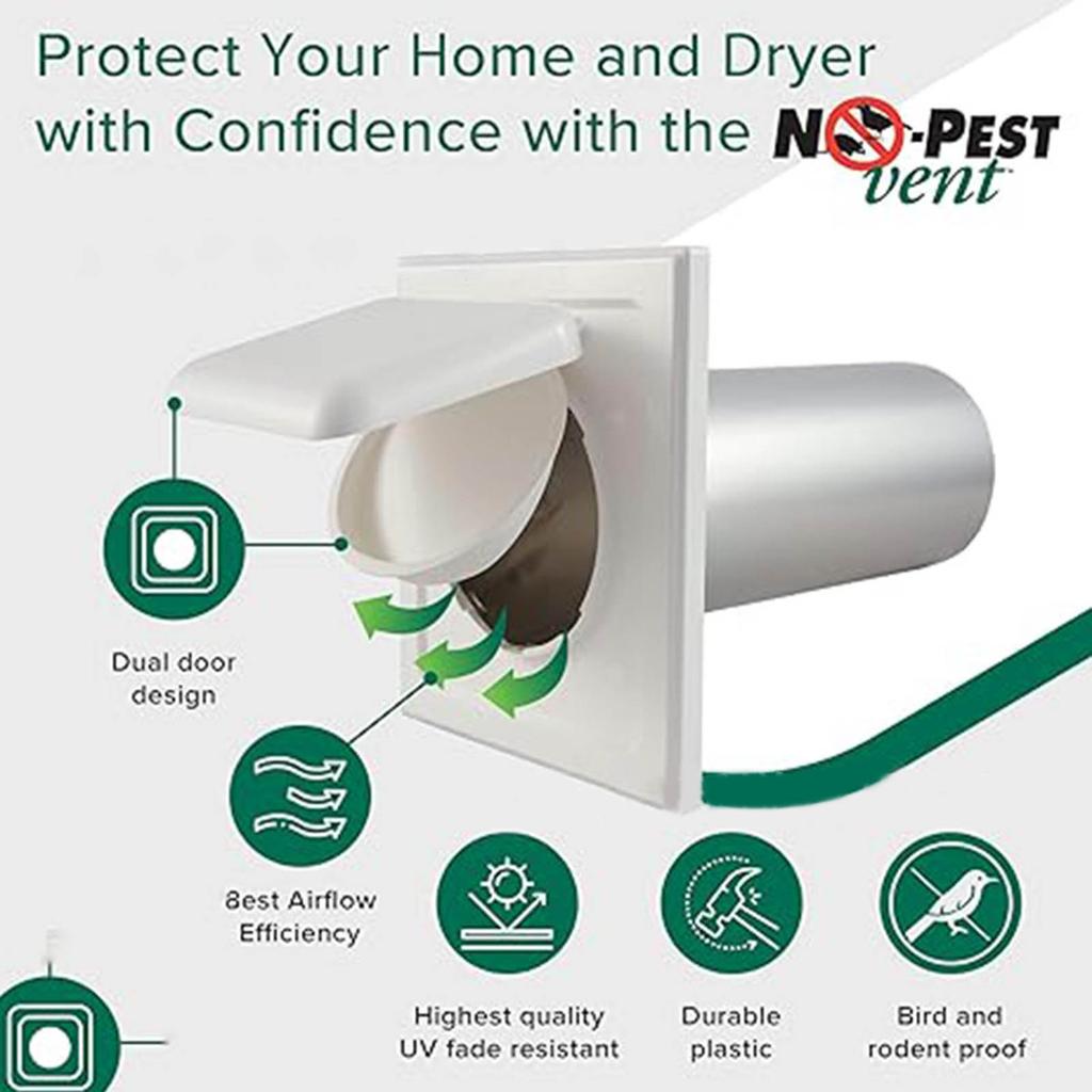 Durable Hood White No Pest Ven Durable Dryer Vent Hood Simple Installs for Improved Ventilation Keep Your Space Clean