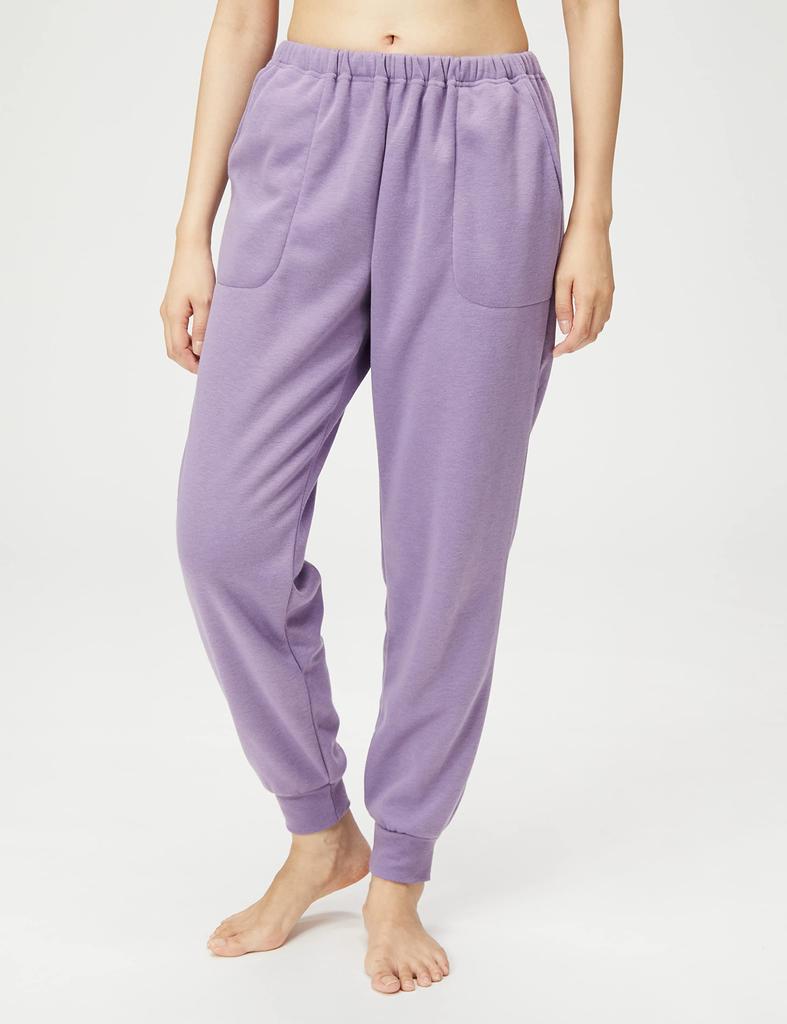 Room Wear Tuche Long Sleeve Long Pants Boa Fleece Lining Biolet LL [Gunze] Women's