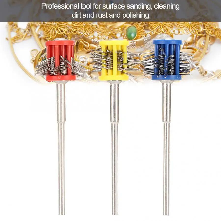 Perii Pro Texturning cu Mâner  Granulație de Lustruire Montată Perie de Sârmă Mată Lustruire Bijuterii Granulație  Unelte DIY pentru Confecționarea Bijuteriilor