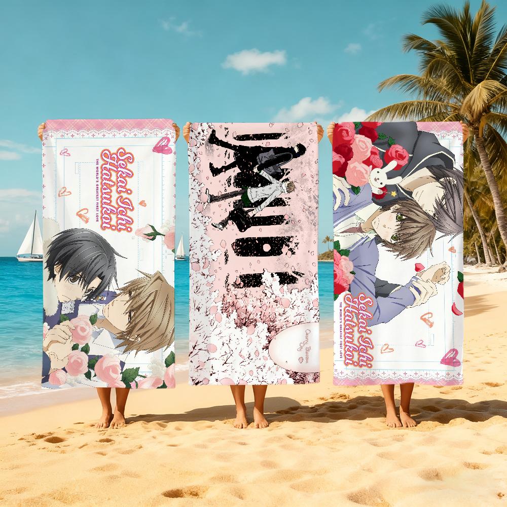 Anime S-Sekai-ichi H-hatsukoi Towel Beach Quick Dry Soft Pool Towels Gift for Travel Gym Shower Camping sports