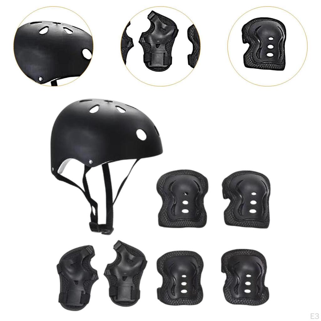 Kids Bike Helmet Set Ventilation for Skateboarding Outdoor Sports Boys Girls