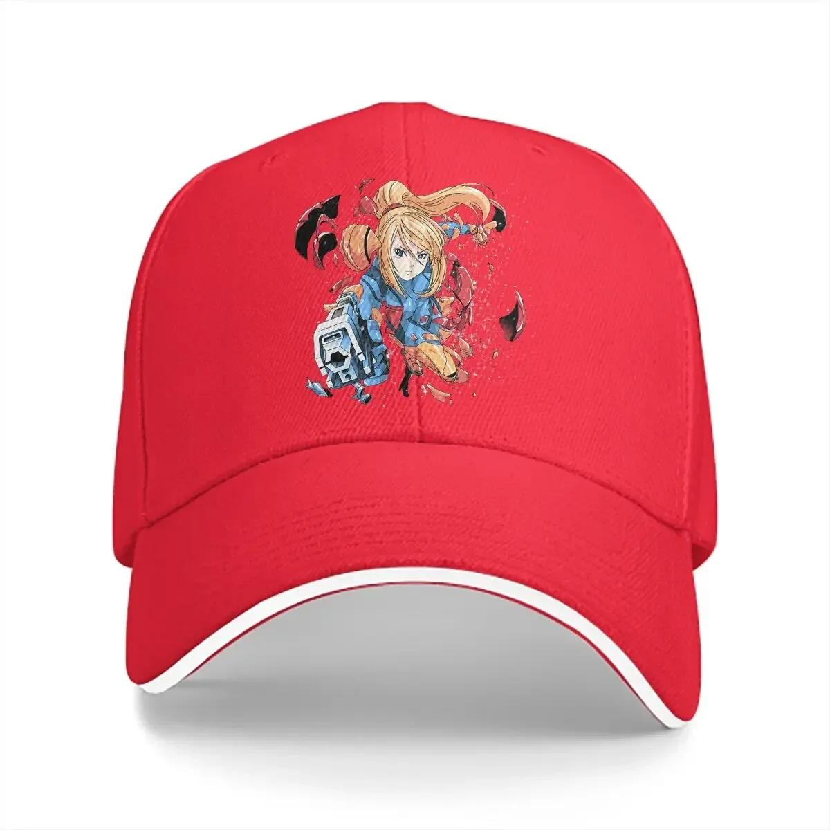 Washed Unisexs Baseball Cap Breaking Out Trucker Snapback Caps Dad Hat Super Metroid Golf Hats One Size
