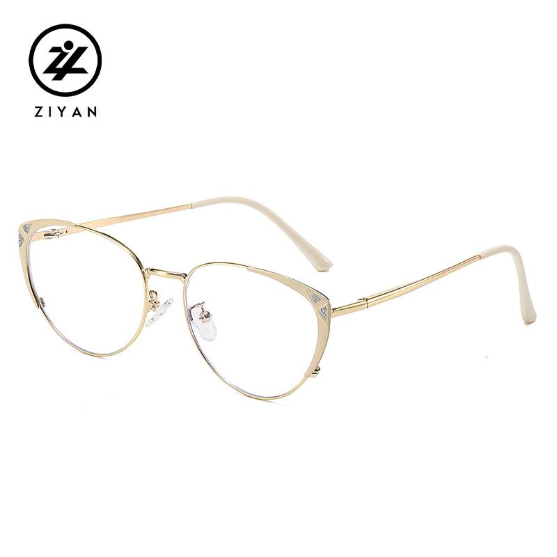 2025 Unisex Metal Cat Eye Glasses, Myopic-Ready, Anti-Blue Light