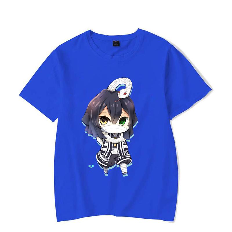New Fashion Cute Iguro Obanai Printed T-shirts Women Men Shirt Tee Anime Graphic T Shirt Female Casual Top Summer Short Sleeve