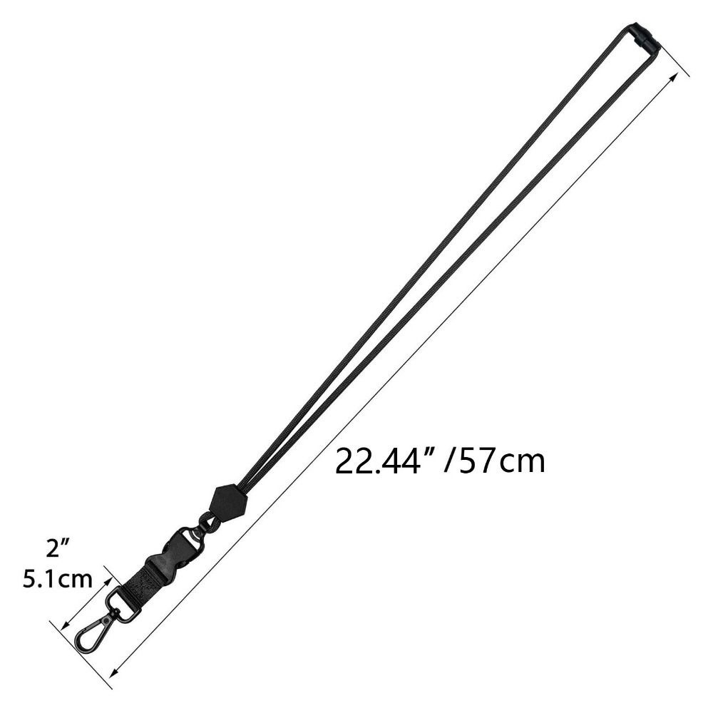 Adjustable ID Rope Metal Polyester Neck Strap Necklace Keychain Holder  Women Men
