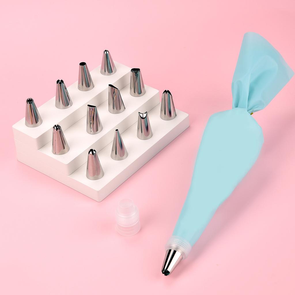 16 Pieces Piping Bags And Tips Set 14 Icing Tips Icing Piping Nozzles Set Frosting Bags Ties Cupcake Decorating Kit Cupcake Tool