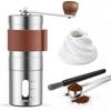 COSOWO Manual Coffee Grinder with Stainless Steel Body, Ceramic Grinding Grinding Grind, Adjustable Coarseness, Non-Slip Surface, Compact, Quiet, Ligh