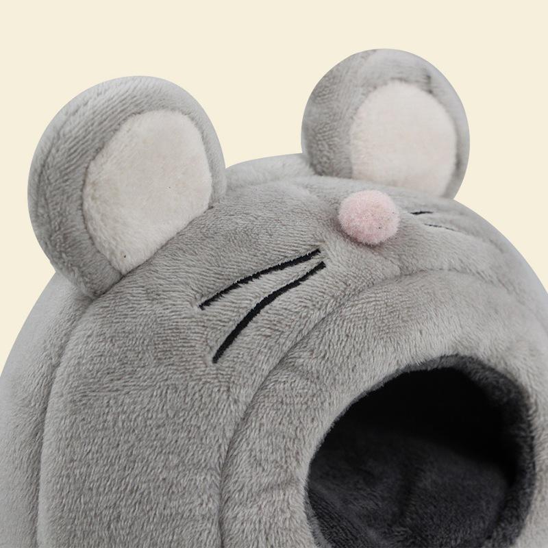 Meerschweinchen Höhlenbett Kleintier Waschbares Baumwollschlafnest Haustier Versteckbett Haus Rutschfest Warm für Chinchilla Igel