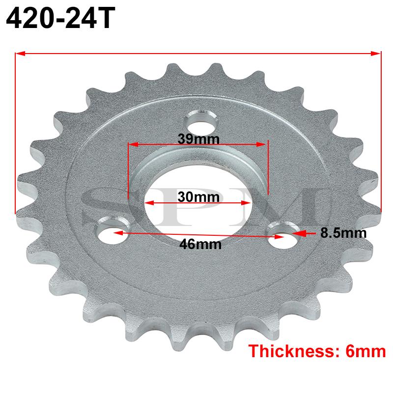 Motorcycle Parts Z50 Rear Gear Sprocket 24T/29T/31T/35T/37T Tooth For 420/428 Chain for Pitbike RM Monkey Bike 50CC