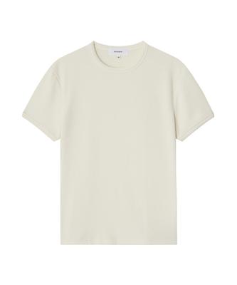 OX STUDIOS Ribbed Semi Muscle Fit T-Shirt (Ivory)