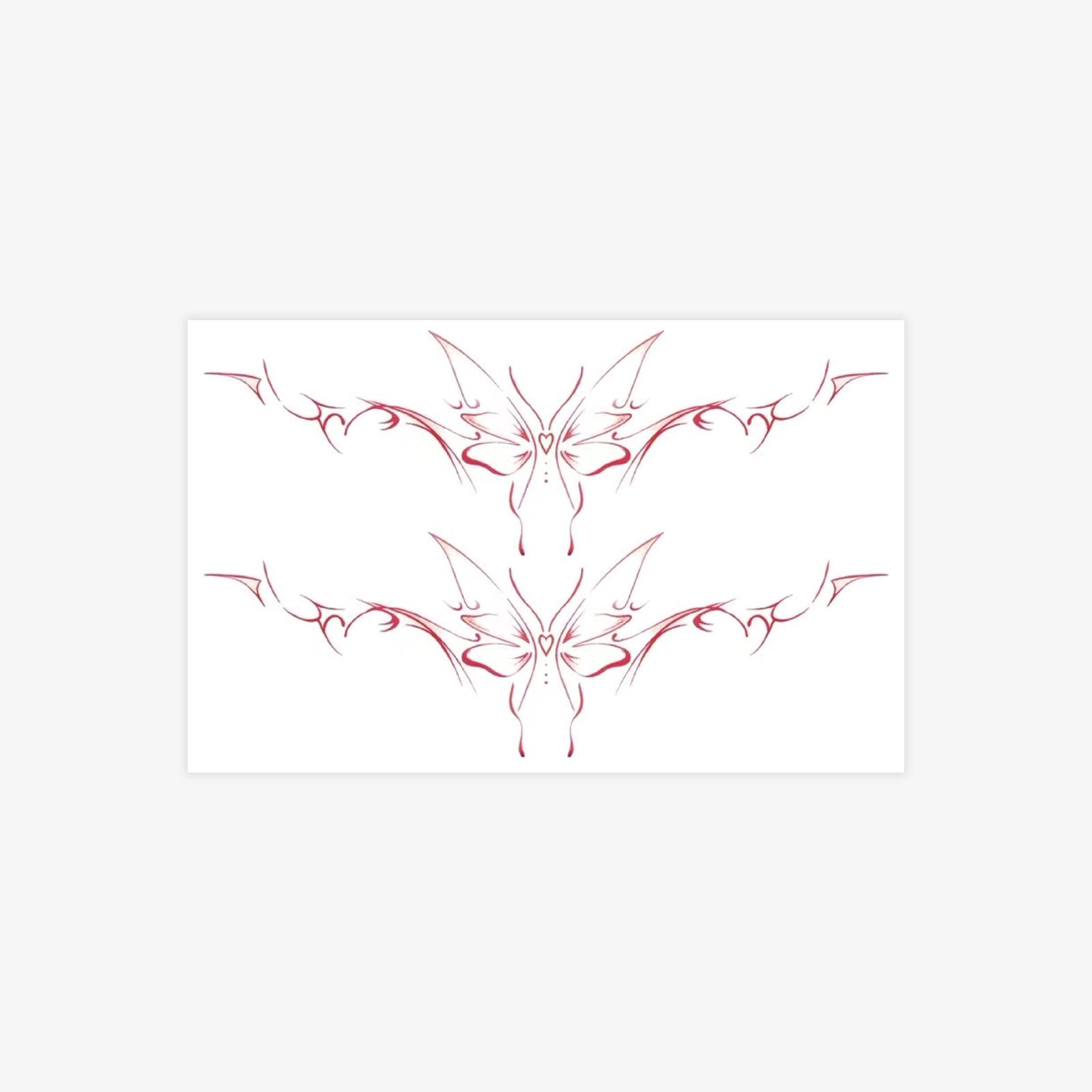 

Butterfly Wing Succubus Tattoo Sticker High-End Personality Chest Waist And Abdomen Tattoo Sticker 19*12