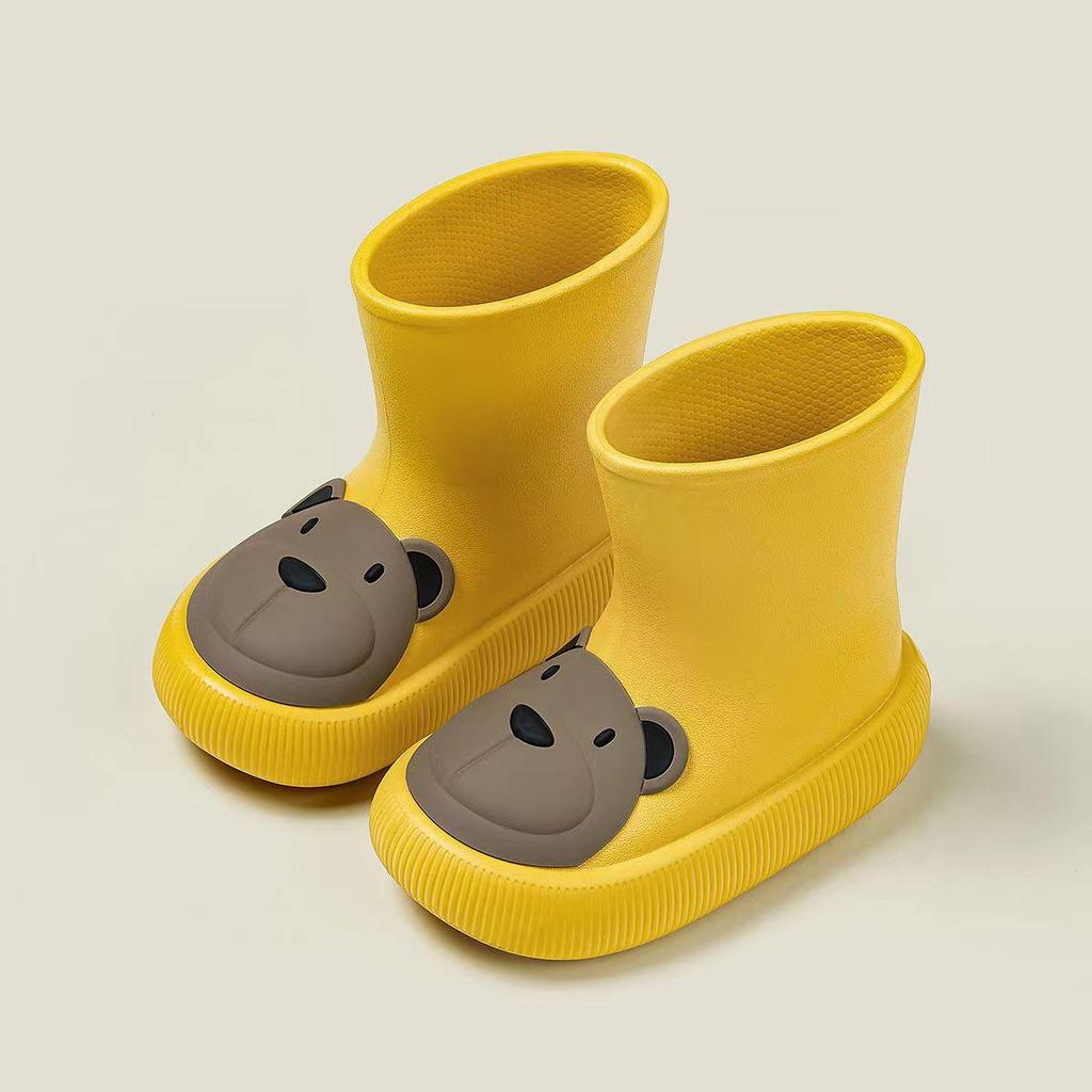 Children Rain Boots Boys Girls Rubber Shoes Four Seasons Waterproof Kids Water Shoes Non-Slip