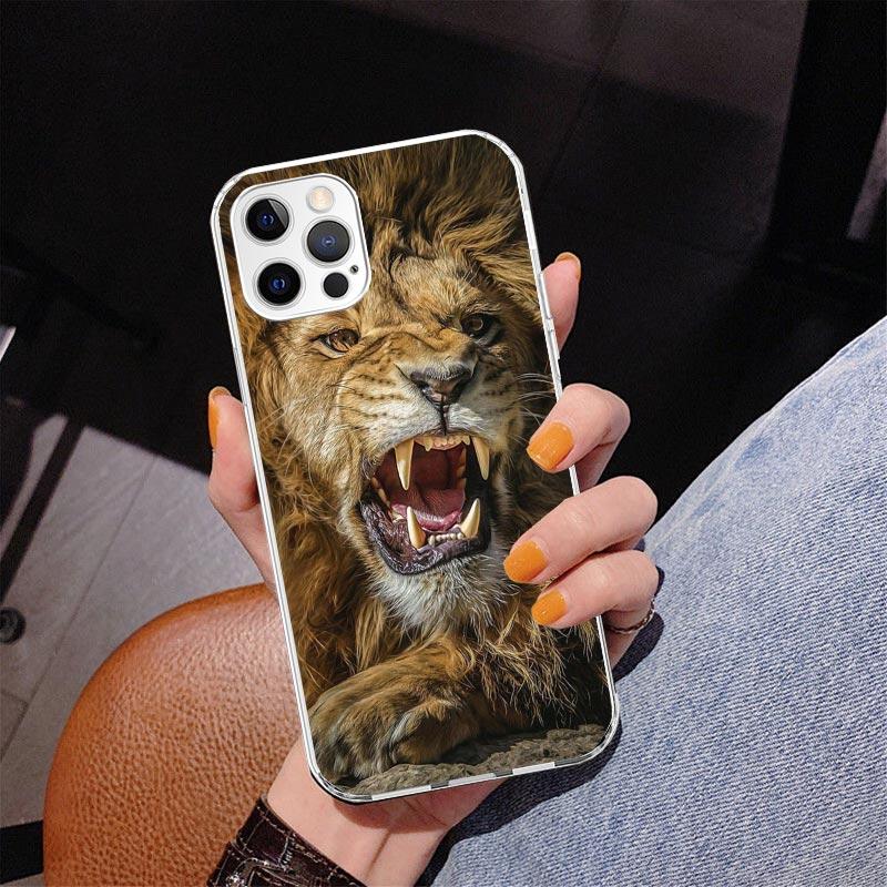 Lion Alpha Male Cub King Phone Case For iPhone 17 Air 16 Pro Max 16E 15 + 14 Plus 11 12 13 Mini 7 8 SE Gift Print Cover Fundas 1