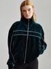 Menasoo Velvet Zip-Up Jacket_Green