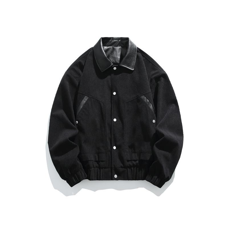 ACU Menswear | Men's Color Block Corduroy Lapel Jacket - 2026 Autumn/Winter High-End Casual Patchwork