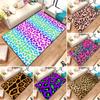 Leopard Printing Carpet Entrance Door Floor Doormat Mechanical Washable Mats Living Room Bathroom Decor Rug Non-slip Soft Mat