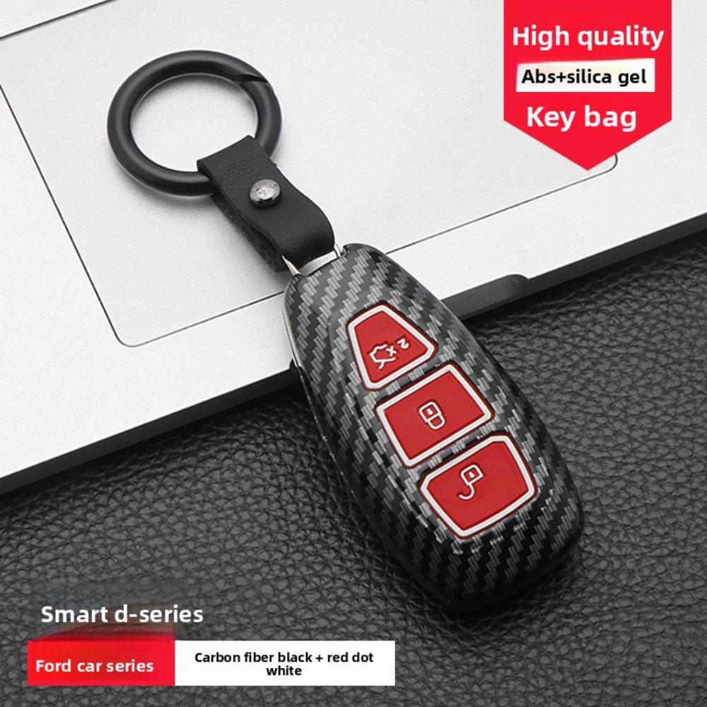 For Ford 2019 Mondeo Key Case Carbon Fiber Cover for Escape Taurus Foldable Key Shell