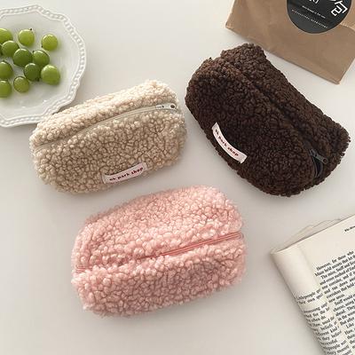 Estuche para lápices de cachemira para lápices de colores, bolso con cremallera para lápices de felpa