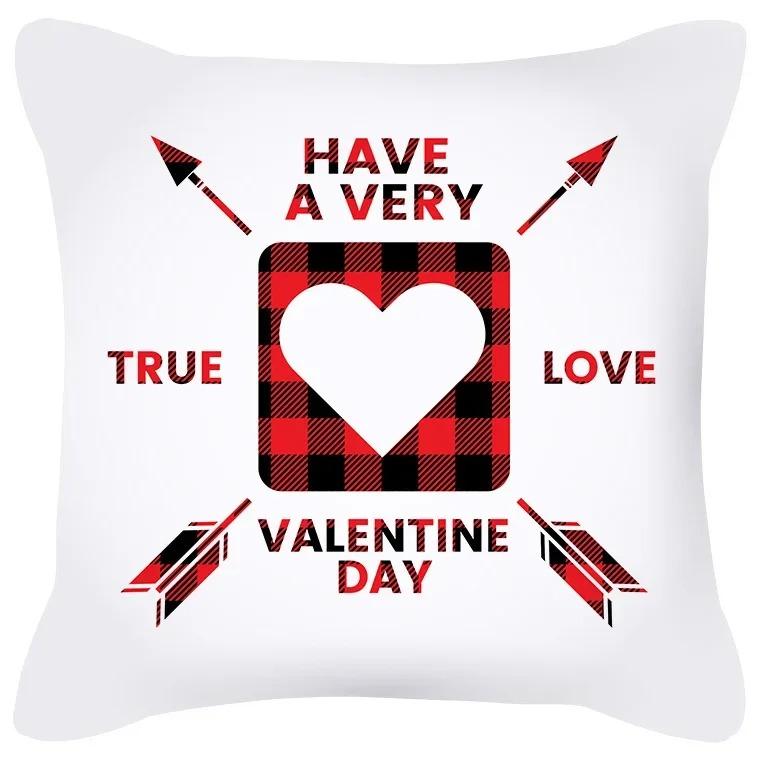 Home Decor Valentine Love Designs for Cozy Decor Pattern Cushion Cover Suitable for Sofa Bedroom Car Pillow Cover