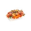 Artificial Pumpkin and Maple Leaf Floral Arrangement In Wooden Box Fall Harvest Decoration for Indoor Tabletop Display Seasonal Home Accent