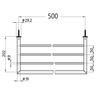 SANEI Towel Stainless Width For Placing Towels In the Rack, Steel, 500mm, Silver, Bathroom, Etc. W2108-500-C
