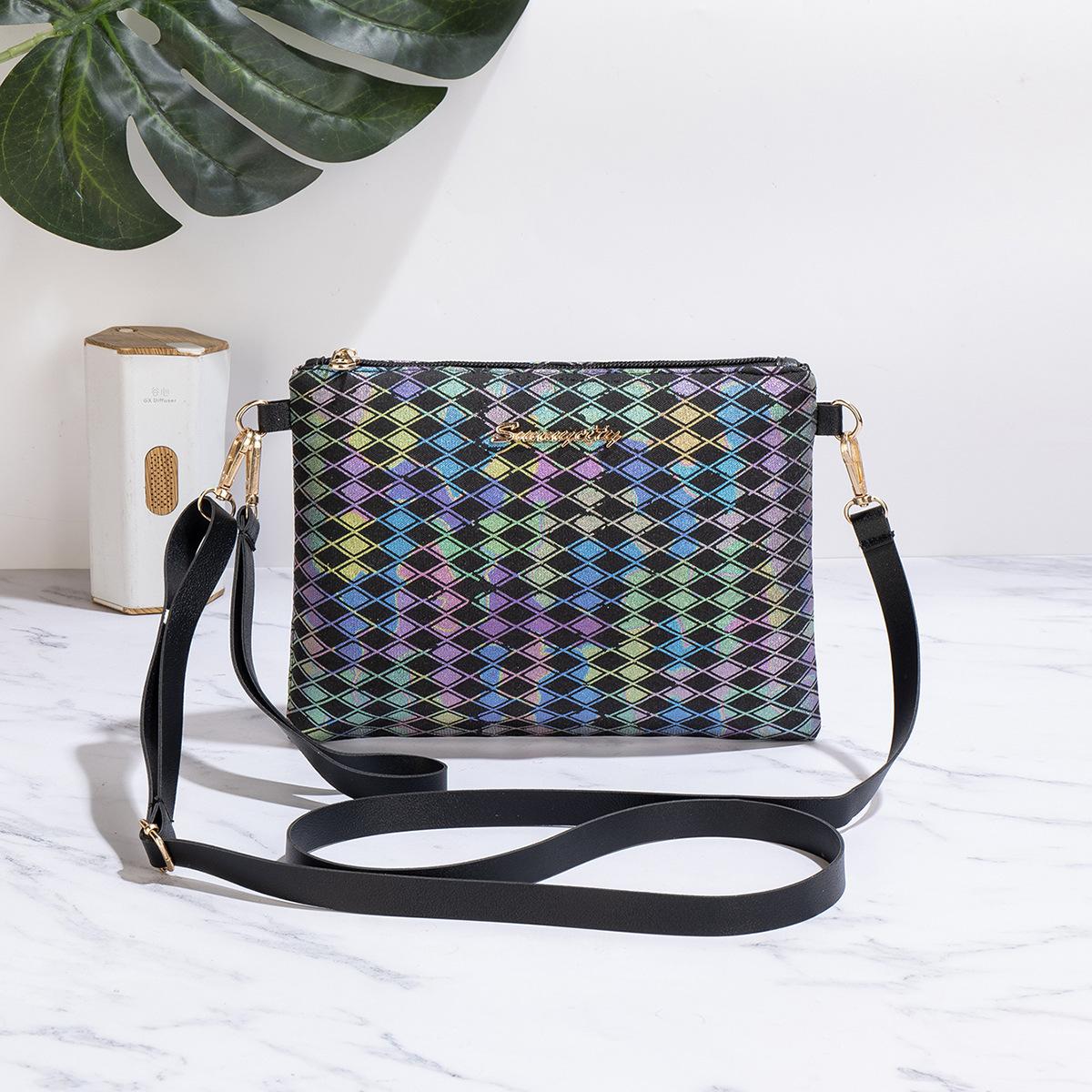 Colorful Single Shoulder Crossbody Bag, Simple Foreign Trade Plaid New Style Small Square Bag, Women s Fashionable Casual Bag