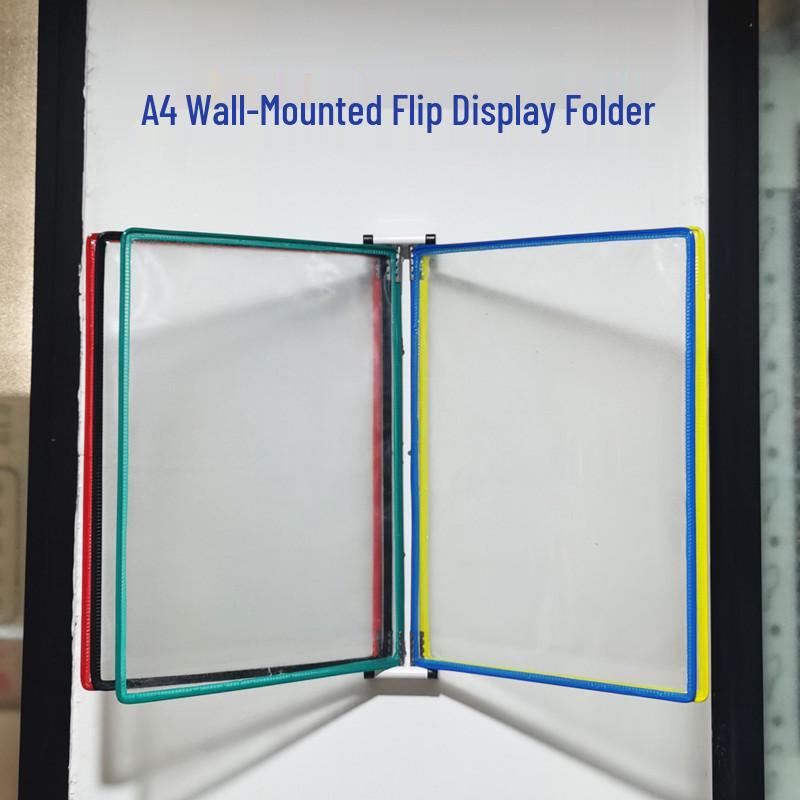 A4 Wandmontierter Klapp-Aktenordner, 5-seitiger SOP-Displayständer