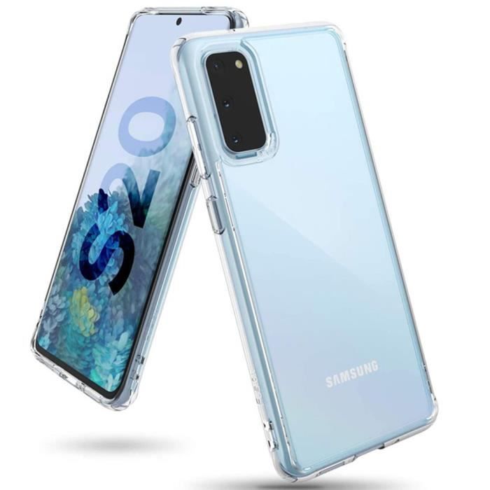 Coque - TRANSPARENT - Samsung Galaxy S20 - UltraSlim - 2x Films Verre Trempé - Protection Chocs