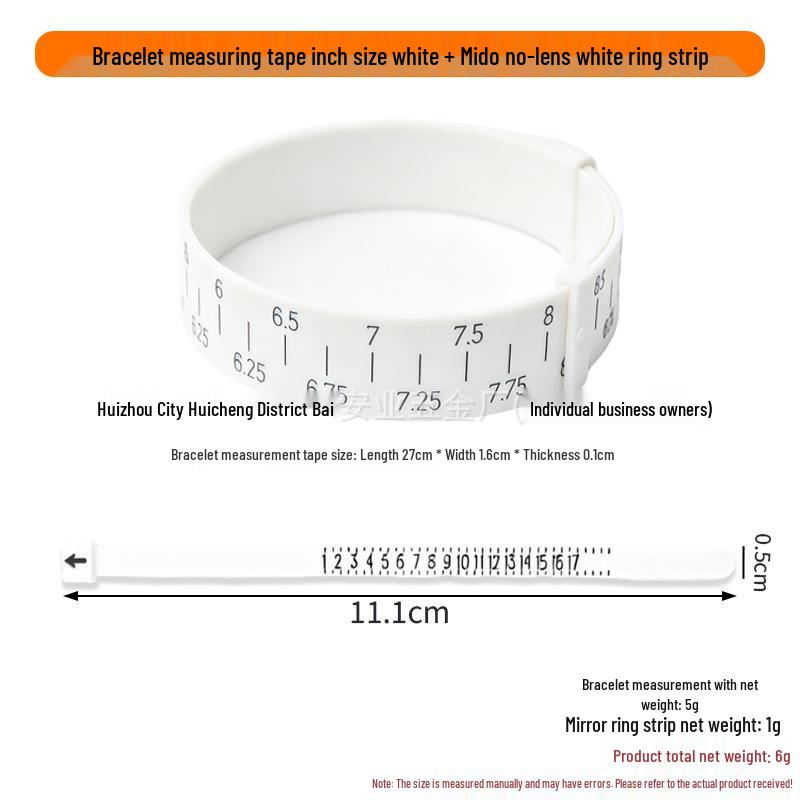 Standard Bracelet and Ring Size Measuring Tool with Magnifying Glass