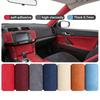 Starke Haftkraft Wildleder Stoff Selbstklebend Samt Umhüllung für Auto Innenraum A/B Säule Türverkleidung Sofa Flickreparatur Schwarzes Leder