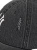 Emelbi Vintage Used Denim Unstrukturierte Baseballkappe Ny (Schwarz)