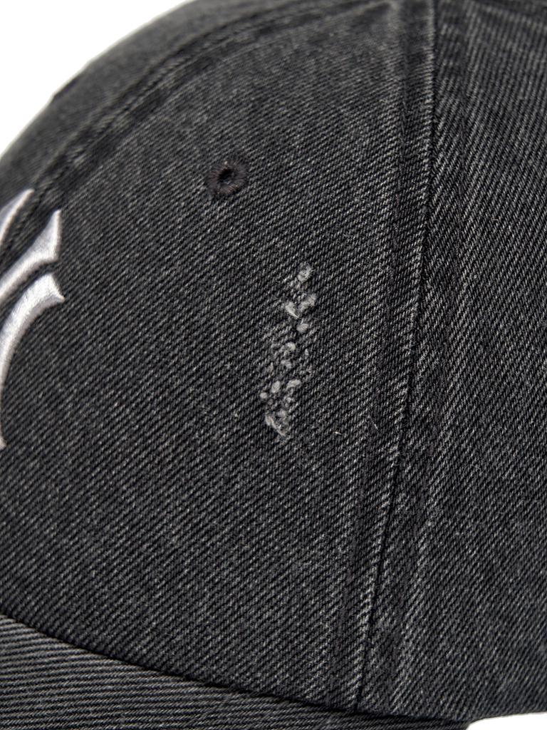 Emelbi Vintage Used Denim Unstrukturierte Baseballkappe Ny (Schwarz)