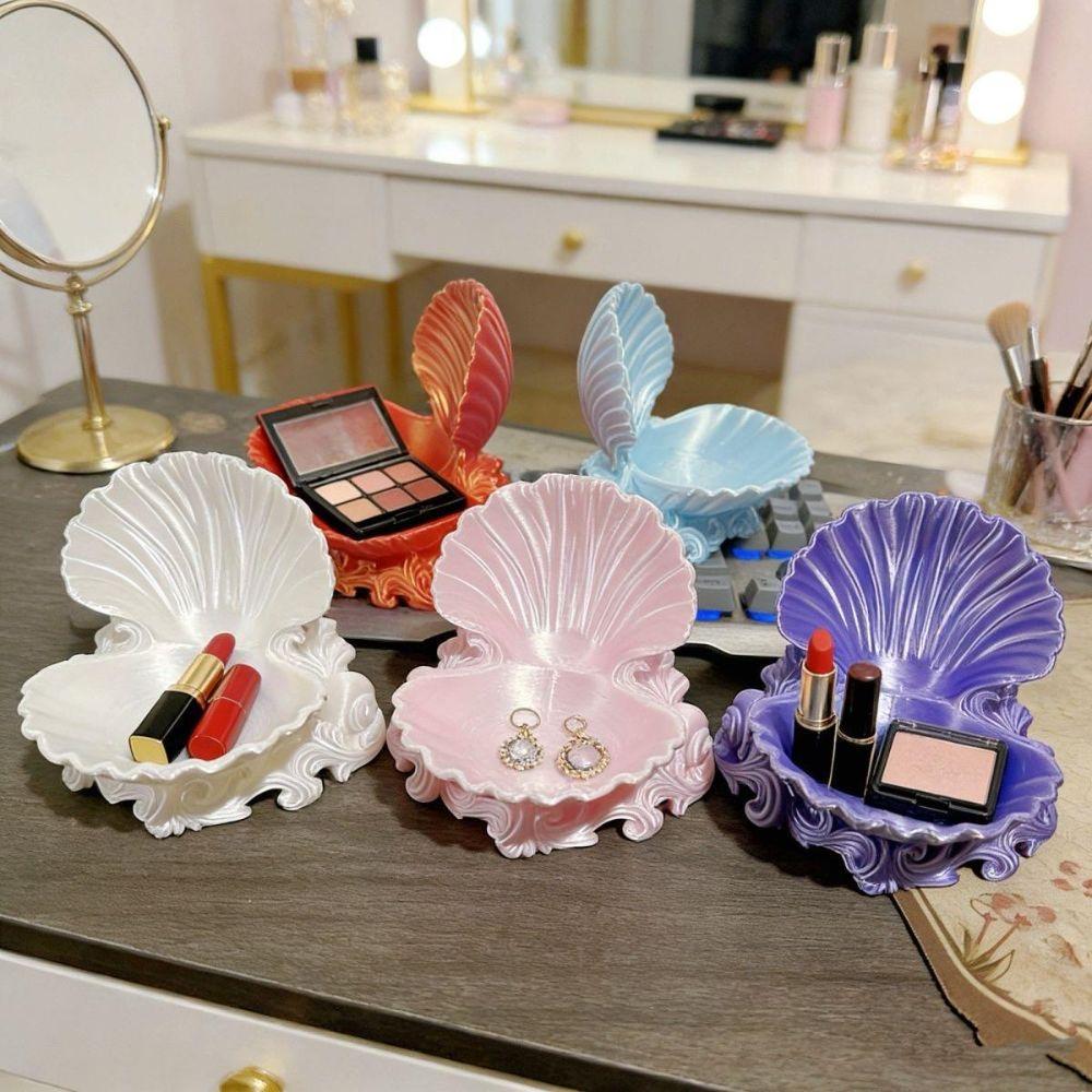 Ocean Wave Base Shell Jewelry Tray Pearlescent Jewelry Holder Gift Key Serving Plate Home Decor