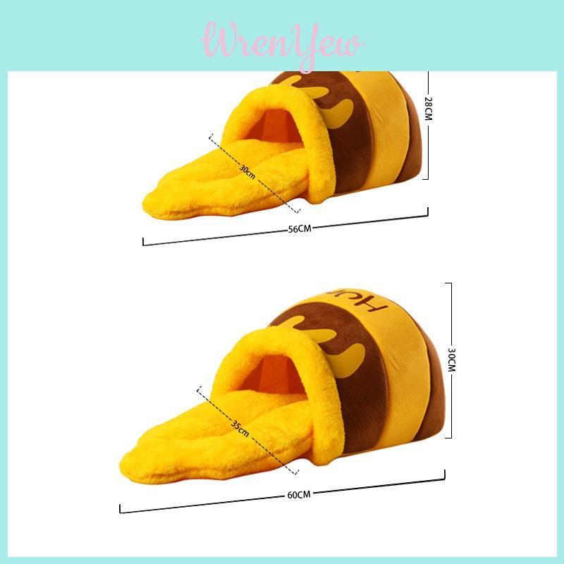 Pet Cozy Honeycomb Cat Bed With Plush Fleece For Winter And Allseason Use